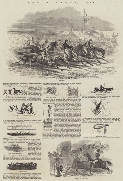 Epsom Races、1849 作： Harrison William Weir